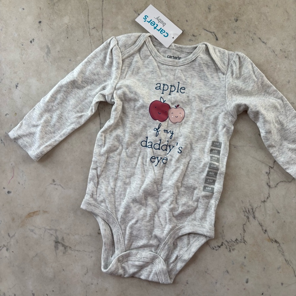 carter’s baby boy or girl apple of my daddy’s eye onesie 6m